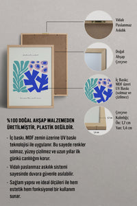 HOMEPACK Ahşap Çerçeveli Tablo Çerçeveli Poster Sanatsal Modern Duvar Dekoru FLOWER-192