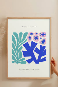 HOMEPACK Ahşap Çerçeveli Tablo Çerçeveli Poster Sanatsal Modern Duvar Dekoru FLOWER-192
