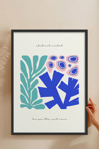 HOMEPACK Ahşap Çerçeveli Tablo Çerçeveli Poster Sanatsal Modern Duvar Dekoru FLOWER-192