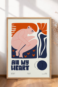HOMEPACK Ahşap Çerçeveli Tablo Çerçeveli Poster Sanatsal Modern Duvar Dekoru FLOWER-193