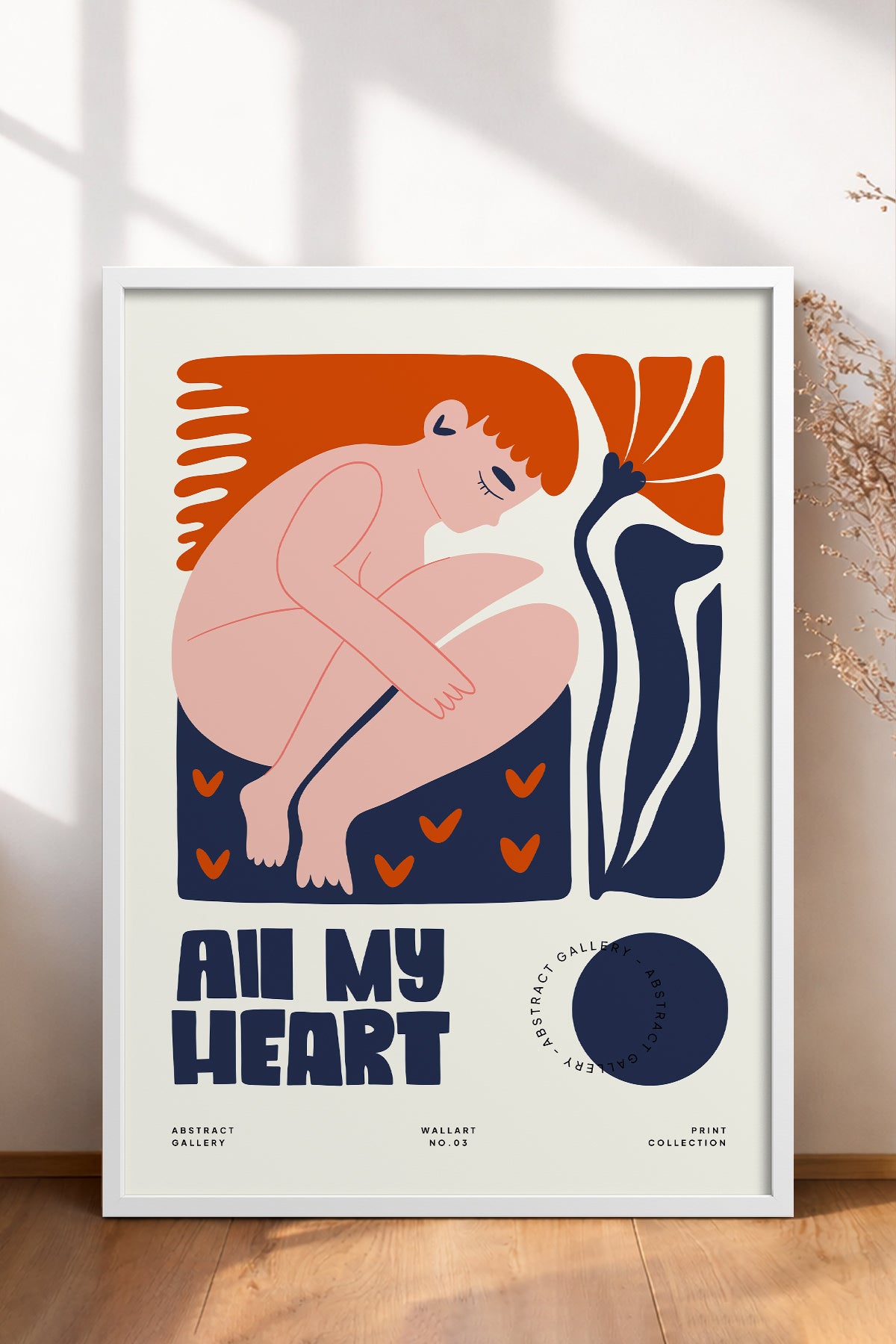 HOMEPACK Ahşap Çerçeveli Tablo Çerçeveli Poster Sanatsal Modern Duvar Dekoru FLOWER-193