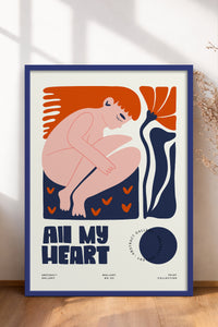 HOMEPACK Ahşap Çerçeveli Tablo Çerçeveli Poster Sanatsal Modern Duvar Dekoru FLOWER-193
