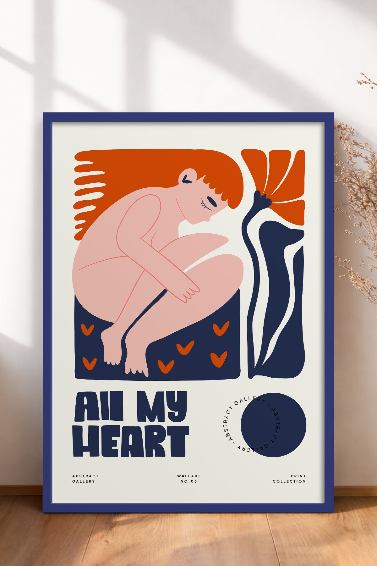 HOMEPACK Ahşap Çerçeveli Tablo Çerçeveli Poster Sanatsal Modern Duvar Dekoru FLOWER-193
