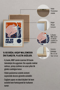 HOMEPACK Ahşap Çerçeveli Tablo Çerçeveli Poster Sanatsal Modern Duvar Dekoru FLOWER-193