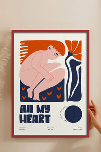 HOMEPACK Ahşap Çerçeveli Tablo Çerçeveli Poster Sanatsal Modern Duvar Dekoru FLOWER-193