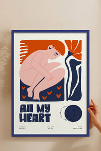 HOMEPACK Ahşap Çerçeveli Tablo Çerçeveli Poster Sanatsal Modern Duvar Dekoru FLOWER-193