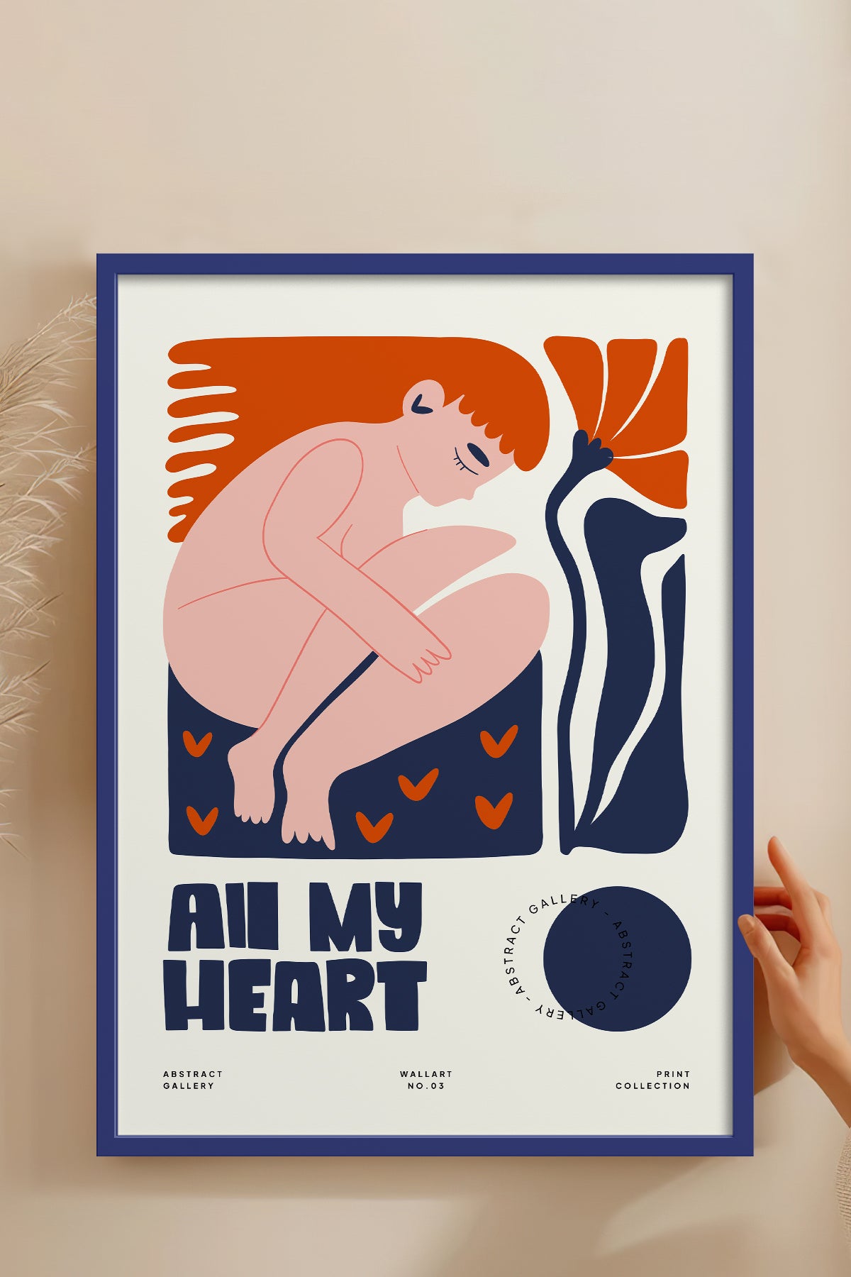 HOMEPACK Ahşap Çerçeveli Tablo Çerçeveli Poster Sanatsal Modern Duvar Dekoru FLOWER-193