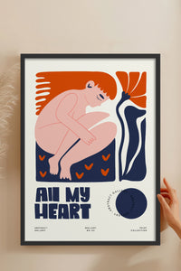 HOMEPACK Ahşap Çerçeveli Tablo Çerçeveli Poster Sanatsal Modern Duvar Dekoru FLOWER-193