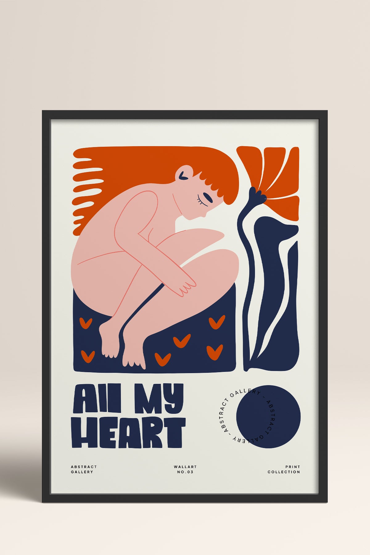 HOMEPACK Ahşap Çerçeveli Tablo Çerçeveli Poster Sanatsal Modern Duvar Dekoru FLOWER-193