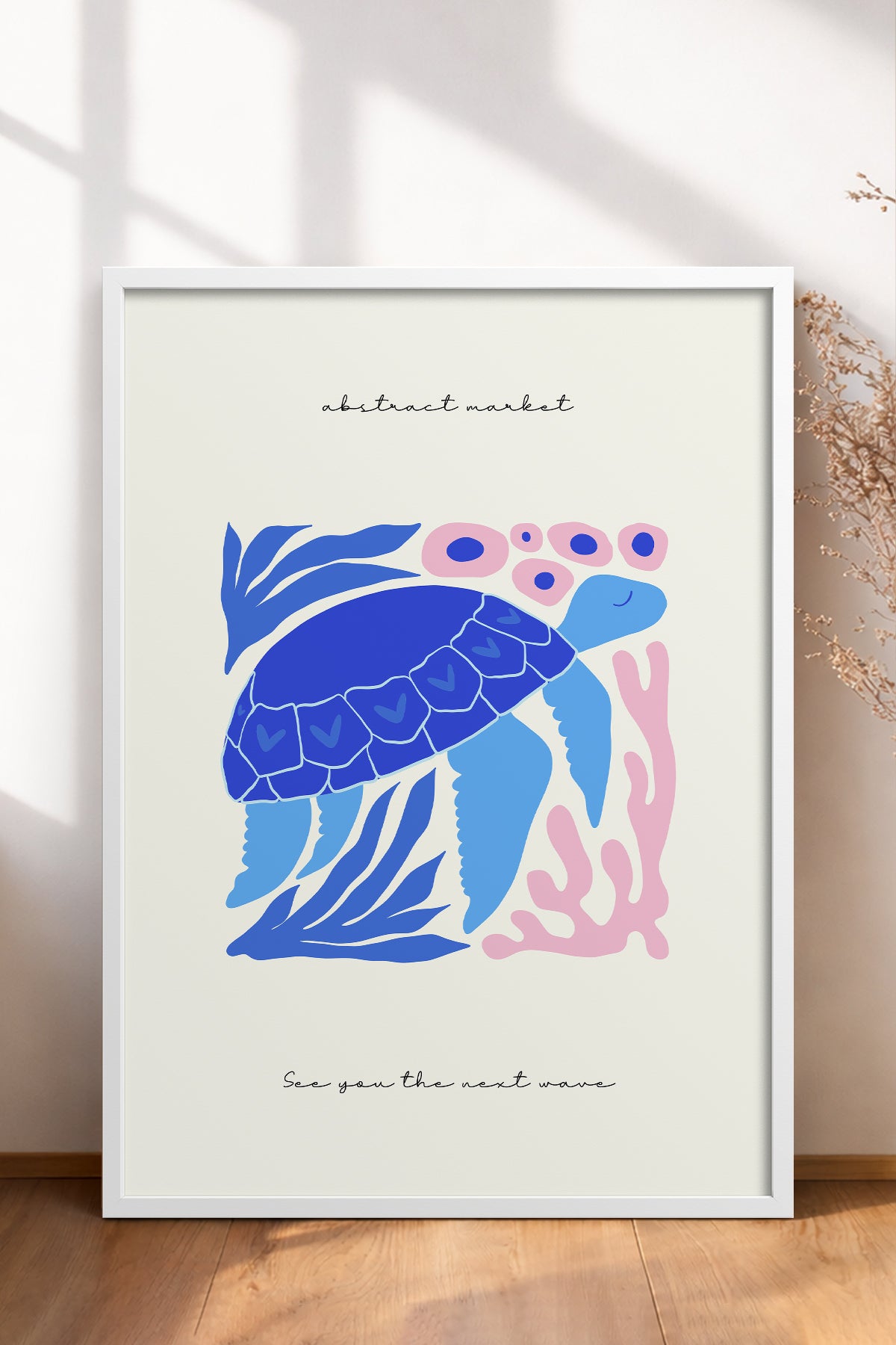 HOMEPACK Ahşap Çerçeveli Tablo Çerçeveli Poster Sanatsal Modern Duvar Dekoru FLOWER-194