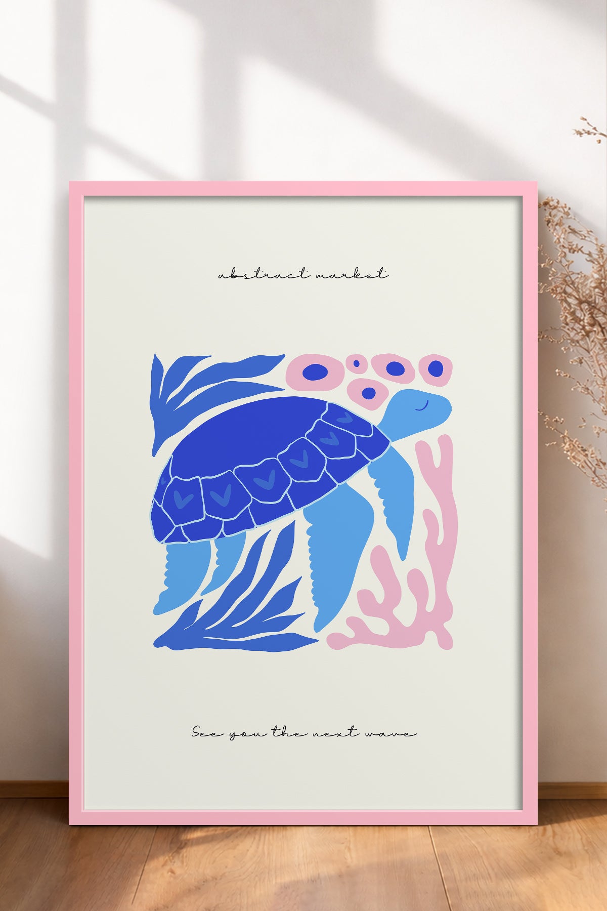 HOMEPACK Ahşap Çerçeveli Tablo Çerçeveli Poster Sanatsal Modern Duvar Dekoru FLOWER-194