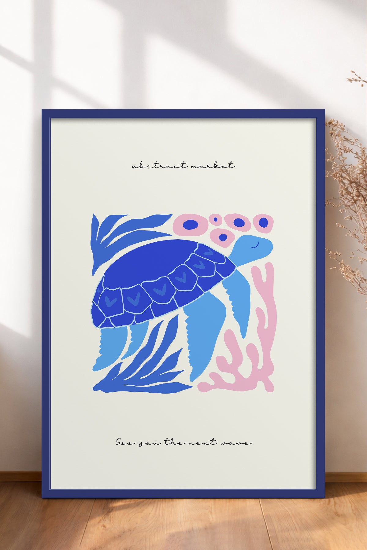 HOMEPACK Ahşap Çerçeveli Tablo Çerçeveli Poster Sanatsal Modern Duvar Dekoru FLOWER-194