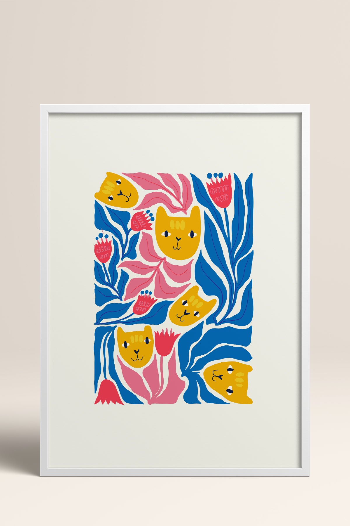 HOMEPACK Ahşap Çerçeveli Tablo Çerçeveli Poster Sanatsal Modern Duvar Dekoru FLOWER-196