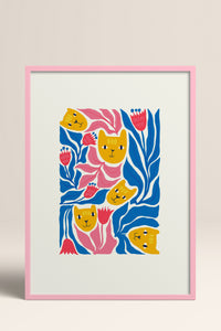 HOMEPACK Ahşap Çerçeveli Tablo Çerçeveli Poster Sanatsal Modern Duvar Dekoru FLOWER-196