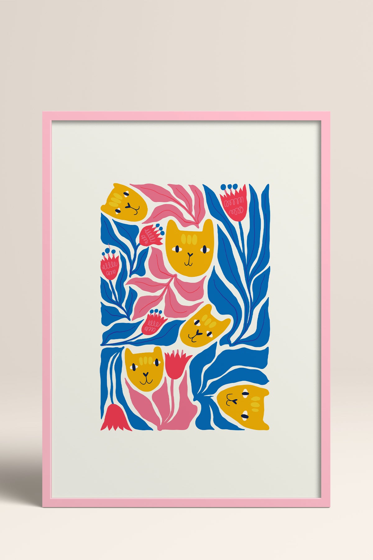HOMEPACK Ahşap Çerçeveli Tablo Çerçeveli Poster Sanatsal Modern Duvar Dekoru FLOWER-196