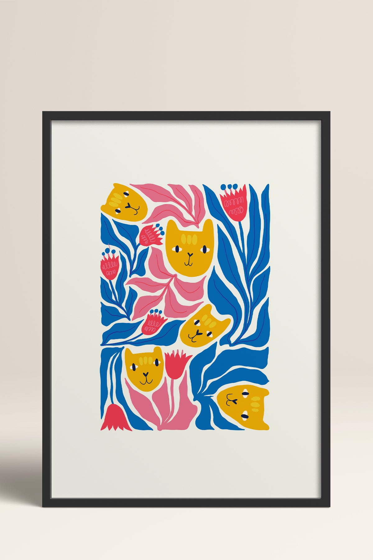 HOMEPACK Ahşap Çerçeveli Tablo Çerçeveli Poster Sanatsal Modern Duvar Dekoru FLOWER-196