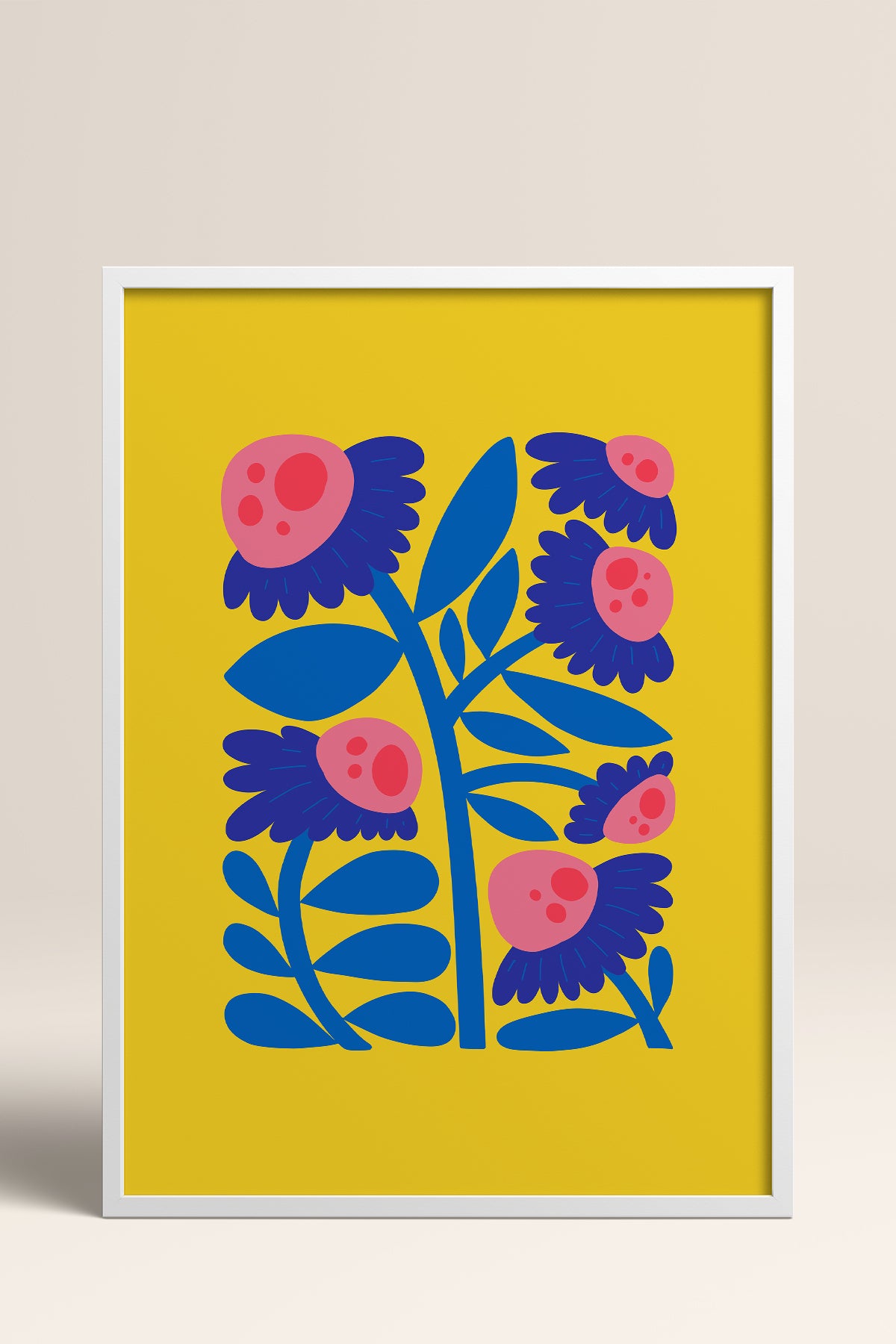 HOMEPACK Ahşap Çerçeveli Tablo Çerçeveli Poster Sanatsal Modern Duvar Dekoru FLOWER-197