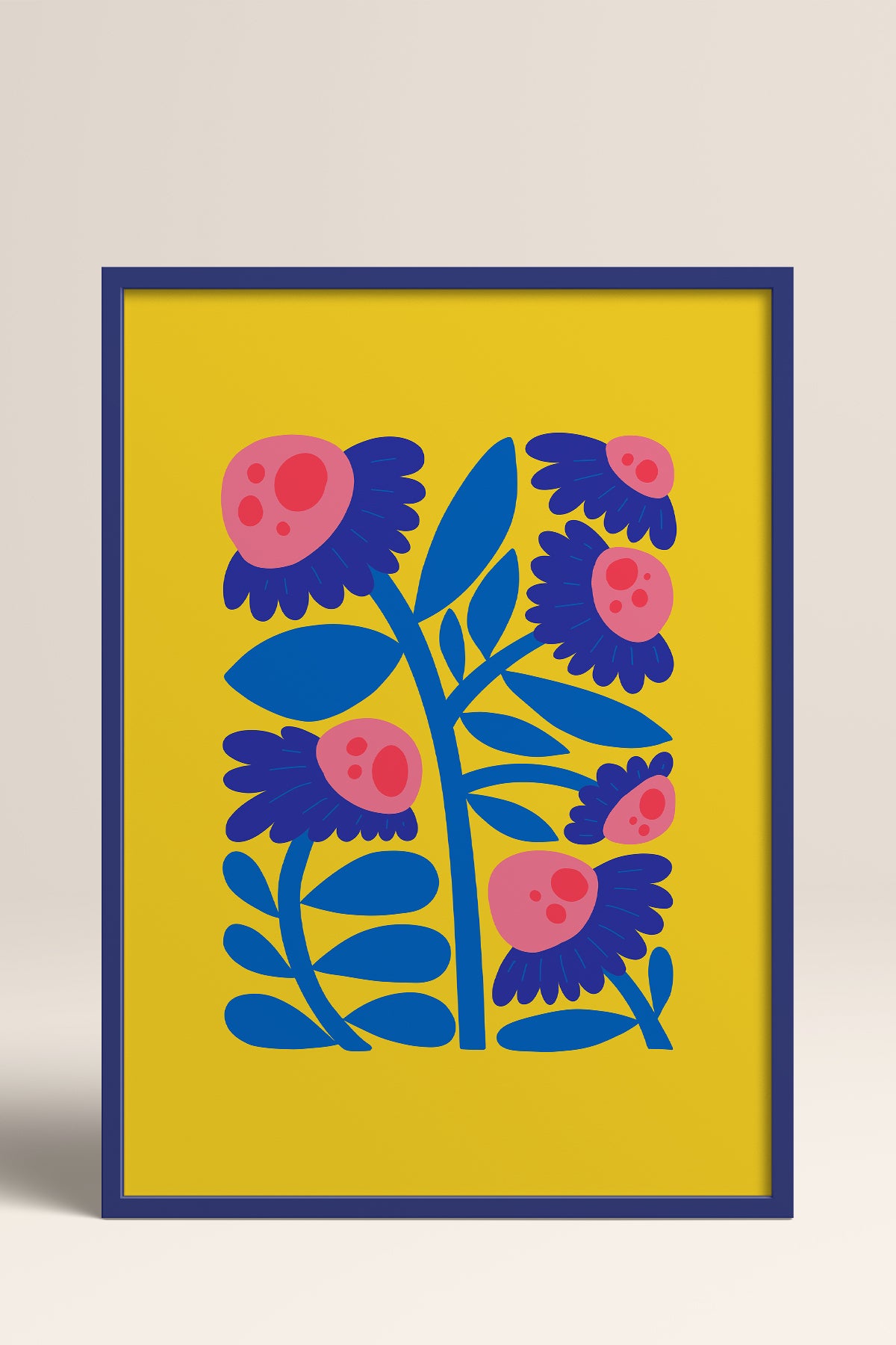HOMEPACK Ahşap Çerçeveli Tablo Çerçeveli Poster Sanatsal Modern Duvar Dekoru FLOWER-197