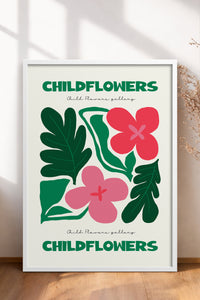 HOMEPACK Ahşap Çerçeveli Tablo Çerçeveli Poster Sanatsal Modern Duvar Dekoru FLOWER-199