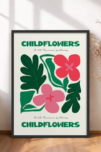 HOMEPACK Ahşap Çerçeveli Tablo Çerçeveli Poster Sanatsal Modern Duvar Dekoru FLOWER-199