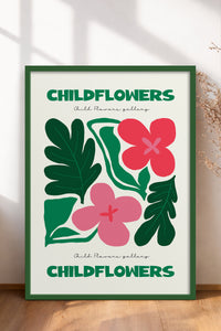 HOMEPACK Ahşap Çerçeveli Tablo Çerçeveli Poster Sanatsal Modern Duvar Dekoru FLOWER-199