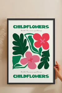 HOMEPACK Ahşap Çerçeveli Tablo Çerçeveli Poster Sanatsal Modern Duvar Dekoru FLOWER-199
