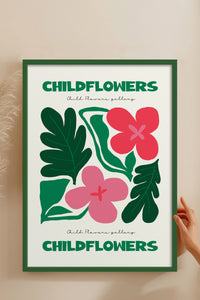HOMEPACK Ahşap Çerçeveli Tablo Çerçeveli Poster Sanatsal Modern Duvar Dekoru FLOWER-199