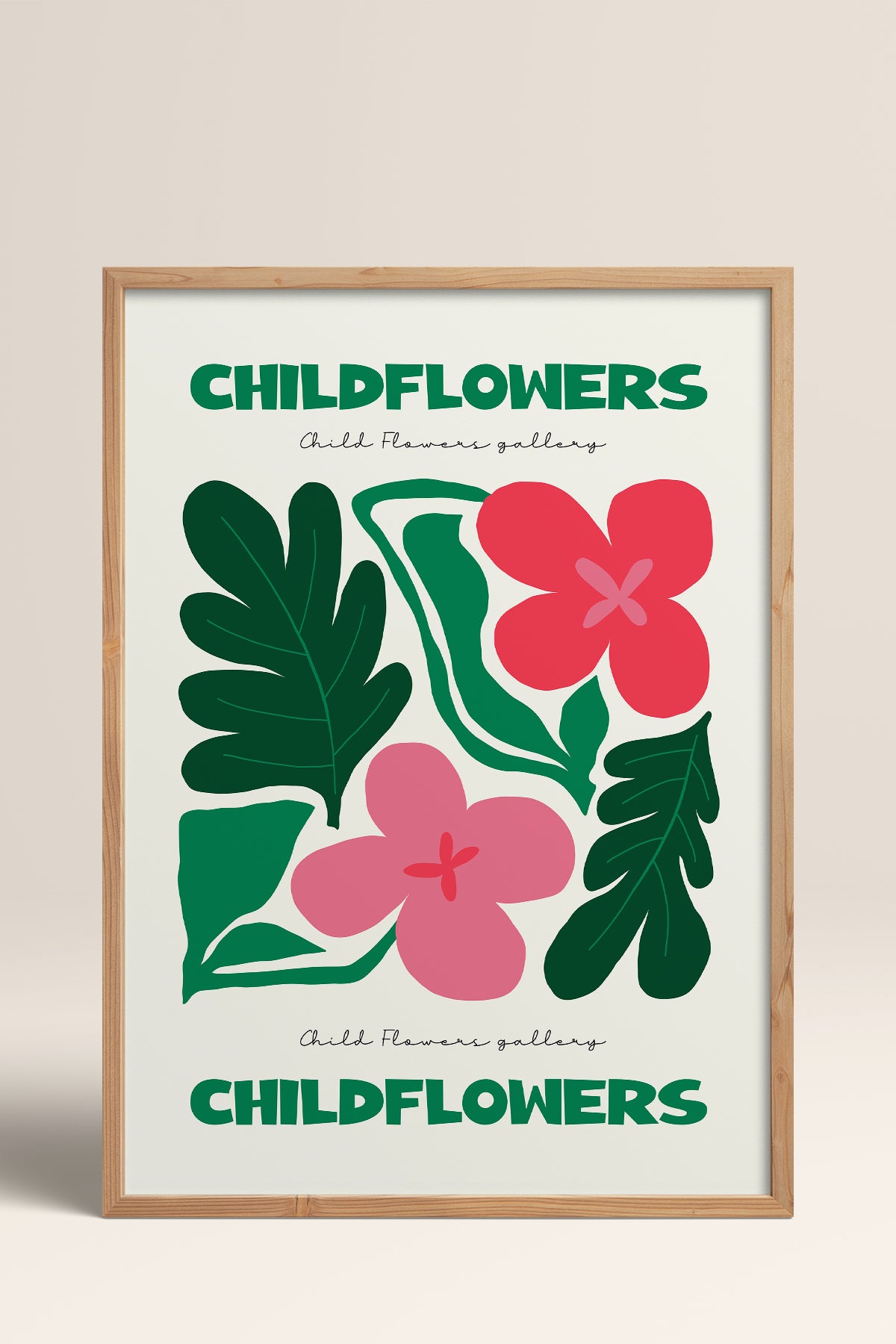 HOMEPACK Ahşap Çerçeveli Tablo Çerçeveli Poster Sanatsal Modern Duvar Dekoru FLOWER-199