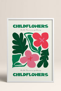 HOMEPACK Ahşap Çerçeveli Tablo Çerçeveli Poster Sanatsal Modern Duvar Dekoru FLOWER-199