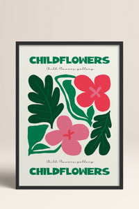 HOMEPACK Ahşap Çerçeveli Tablo Çerçeveli Poster Sanatsal Modern Duvar Dekoru FLOWER-199
