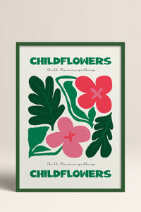 HOMEPACK Ahşap Çerçeveli Tablo Çerçeveli Poster Sanatsal Modern Duvar Dekoru FLOWER-199