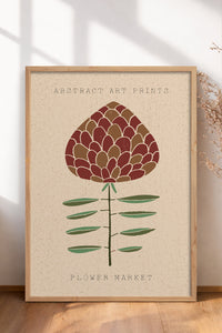 HOMEPACK Ahşap Çerçeveli Tablo Çerçeveli Poster Sanatsal Modern Duvar Dekoru FLOWER-20