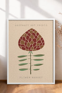 HOMEPACK Ahşap Çerçeveli Tablo Çerçeveli Poster Sanatsal Modern Duvar Dekoru FLOWER-20