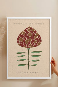 HOMEPACK Ahşap Çerçeveli Tablo Çerçeveli Poster Sanatsal Modern Duvar Dekoru FLOWER-20