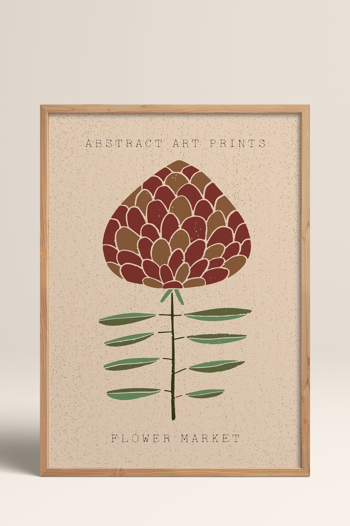 HOMEPACK Ahşap Çerçeveli Tablo Çerçeveli Poster Sanatsal Modern Duvar Dekoru FLOWER-20