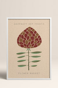 HOMEPACK Ahşap Çerçeveli Tablo Çerçeveli Poster Sanatsal Modern Duvar Dekoru FLOWER-20