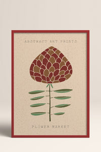 HOMEPACK Ahşap Çerçeveli Tablo Çerçeveli Poster Sanatsal Modern Duvar Dekoru FLOWER-20