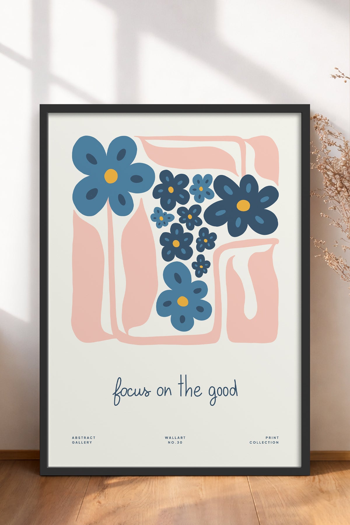HOMEPACK Ahşap Çerçeveli Tablo Çerçeveli Poster Sanatsal Modern Duvar Dekoru FLOWER-201
