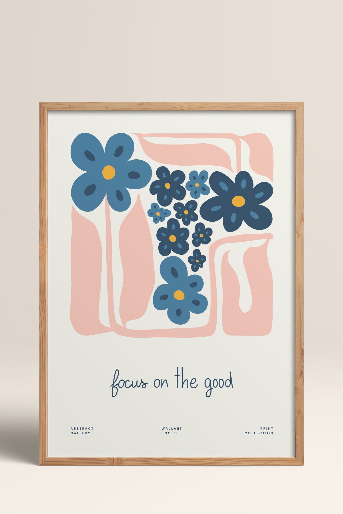 HOMEPACK Ahşap Çerçeveli Tablo Çerçeveli Poster Sanatsal Modern Duvar Dekoru FLOWER-201
