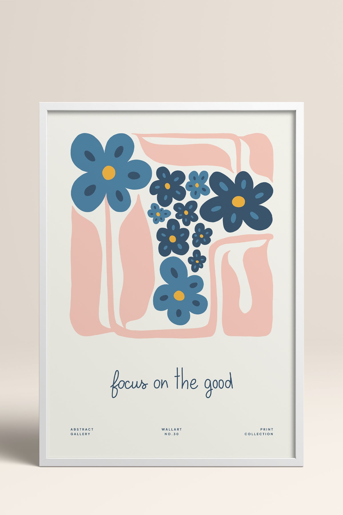 HOMEPACK Ahşap Çerçeveli Tablo Çerçeveli Poster Sanatsal Modern Duvar Dekoru FLOWER-201