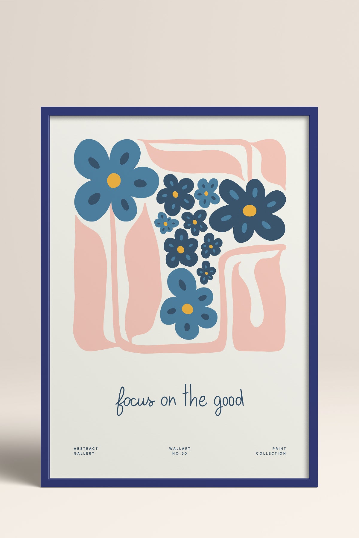 HOMEPACK Ahşap Çerçeveli Tablo Çerçeveli Poster Sanatsal Modern Duvar Dekoru FLOWER-201
