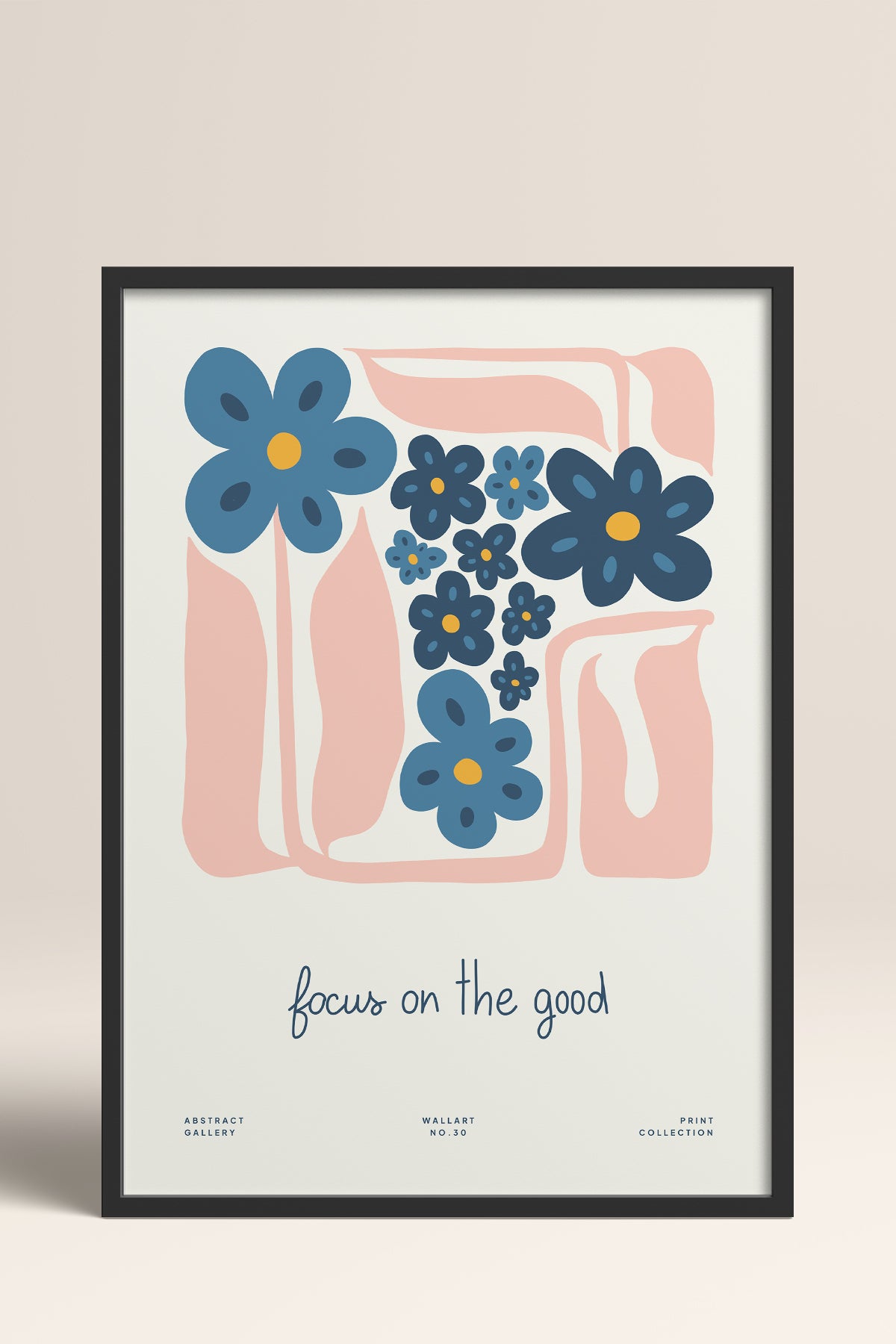 HOMEPACK Ahşap Çerçeveli Tablo Çerçeveli Poster Sanatsal Modern Duvar Dekoru FLOWER-201