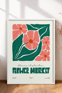 HOMEPACK Ahşap Çerçeveli Tablo Çerçeveli Poster Sanatsal Modern Duvar Dekoru FLOWER-203