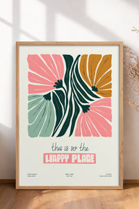 HOMEPACK Ahşap Çerçeveli Tablo Çerçeveli Poster Sanatsal Modern Duvar Dekoru FLOWER-204