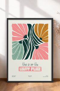 HOMEPACK Ahşap Çerçeveli Tablo Çerçeveli Poster Sanatsal Modern Duvar Dekoru FLOWER-204