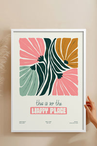 HOMEPACK Ahşap Çerçeveli Tablo Çerçeveli Poster Sanatsal Modern Duvar Dekoru FLOWER-204