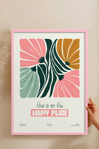 HOMEPACK Ahşap Çerçeveli Tablo Çerçeveli Poster Sanatsal Modern Duvar Dekoru FLOWER-204