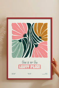 HOMEPACK Ahşap Çerçeveli Tablo Çerçeveli Poster Sanatsal Modern Duvar Dekoru FLOWER-204