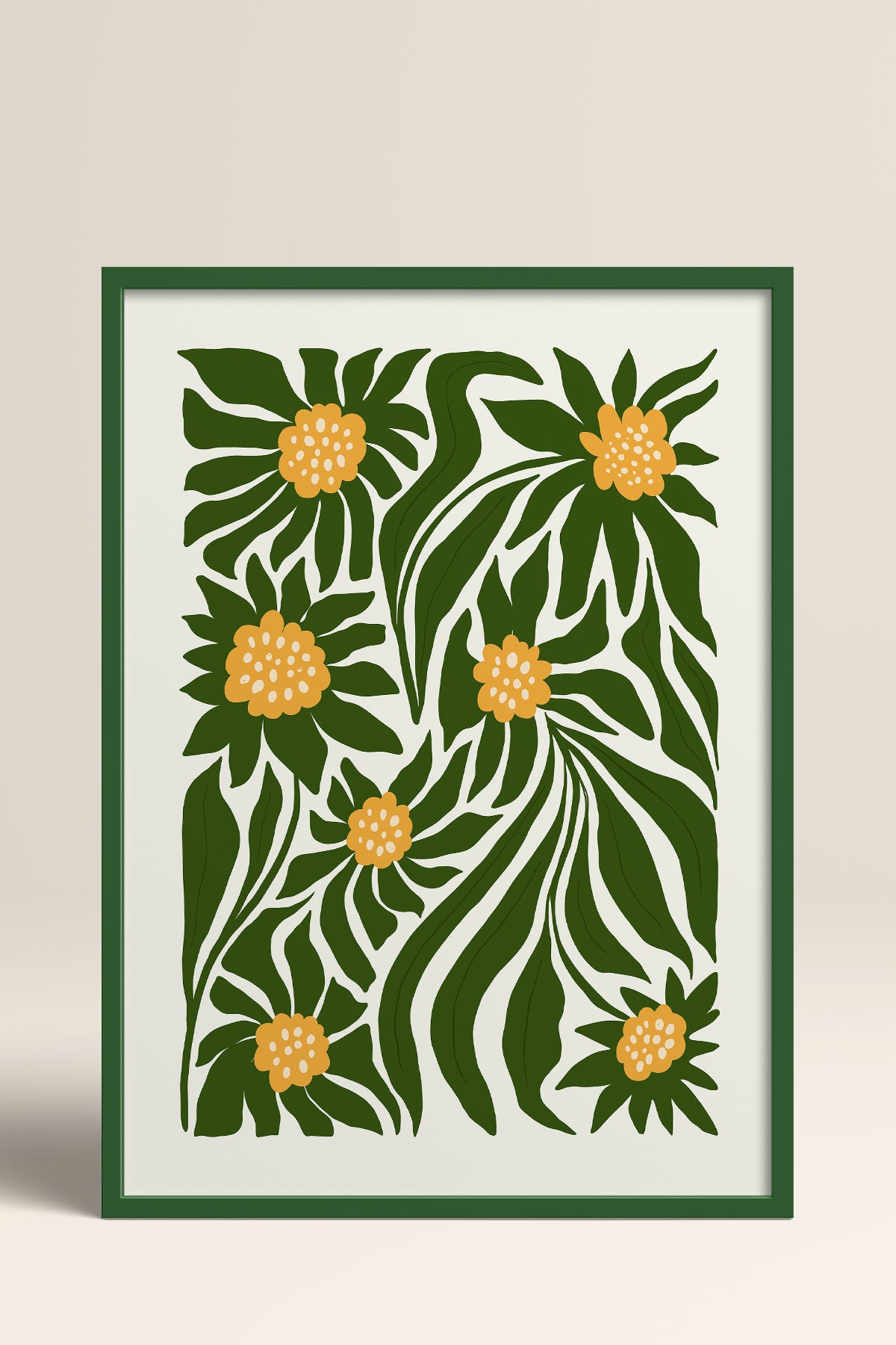HOMEPACK Ahşap Çerçeveli Tablo Çerçeveli Poster Sanatsal Modern Duvar Dekoru FLOWER-205