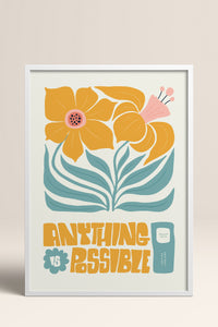 HOMEPACK Ahşap Çerçeveli Tablo Çerçeveli Poster Sanatsal Modern Duvar Dekoru FLOWER-208